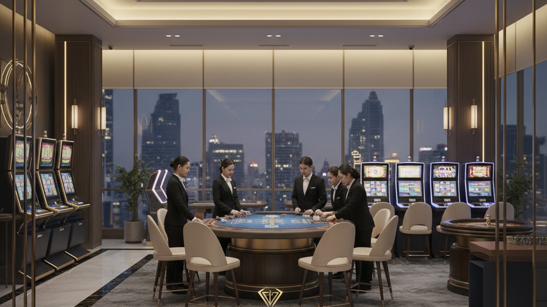 หน้าจอจำลองเว็บบาคาร่า แสดงตารางการจ่ายเงินและ Commission